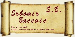 Srbomir Bačević vizit kartica